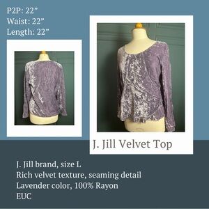 J. Jill Large Crushed Velvet Top